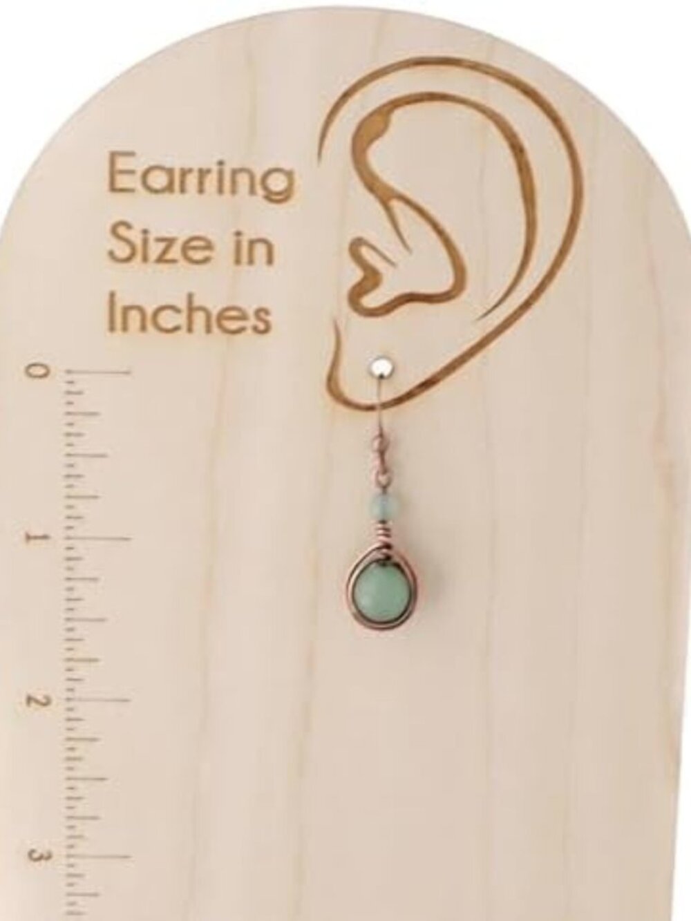 Handcrafted Copper Earrings with Green Aventurine Gemstones - Unique Boho Style - Picture 2 of 7